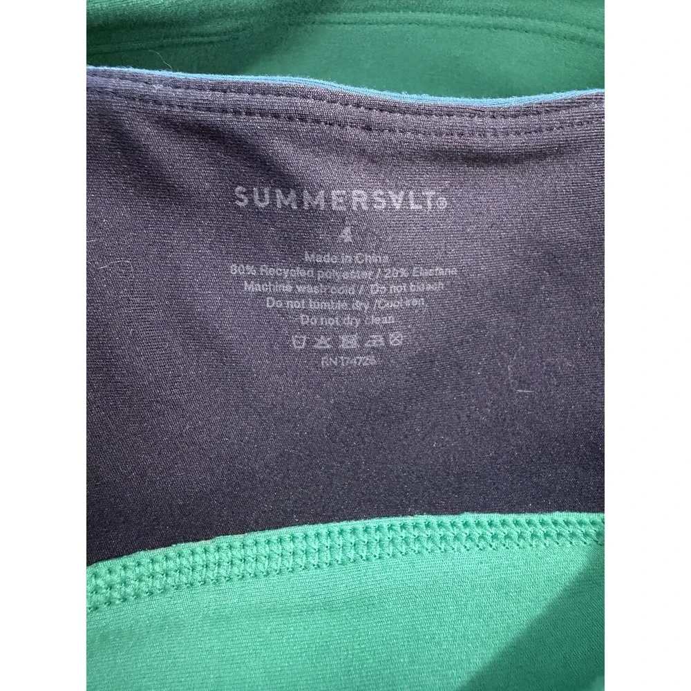 SummerSalt Marina Bikini Top Sz 4 Colorblock Beach Vacation Swim Cross Cross